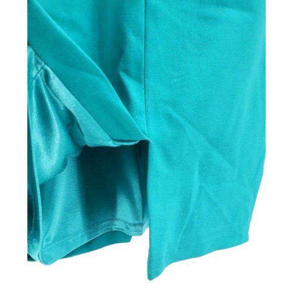 ANTONIO MELANI Pencil Skirt Knee-length Stretchy Soft Fitted Knee-length Teal - Picture 5 of 10